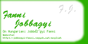 fanni jobbagyi business card